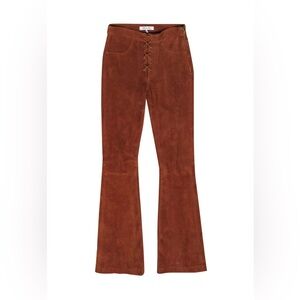 Frame - Terracotta Lamb Suede Lace-Up Pants Sz 26/2